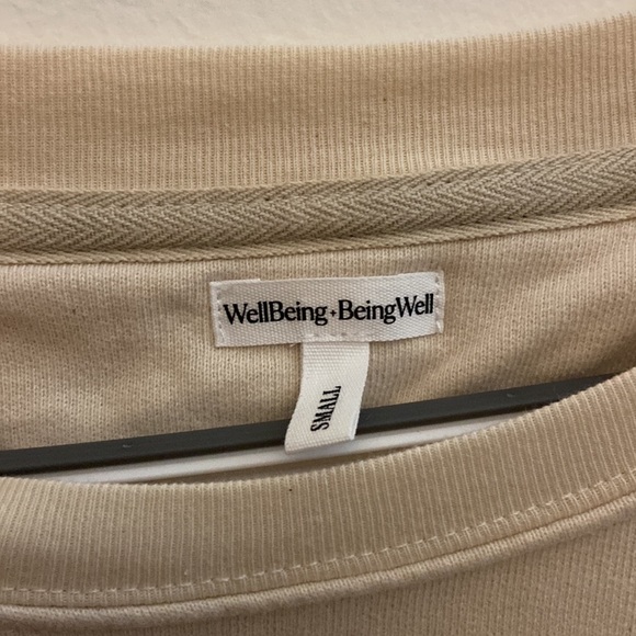 NWT WellBeing + BeingWell Goldie Sweatshirt, beige, size S, organic cotton - Picture 5 of 11